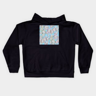 Iridescent Soap Bubbles Variation Blue Kids Hoodie